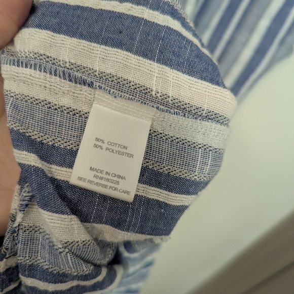 Oversized Stitchdrop Stripe Shift Shirt‎ Dress Boho Beach Pockets Nordstrom - Picture 4 of 7